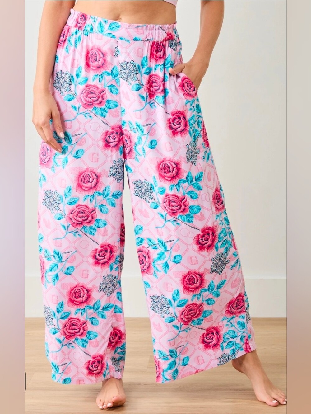 Printfresh Glinda's Garden Eco Satin Pajama Pants 2x RARE